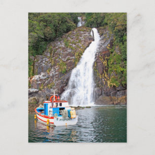 Boat & waterval, Chili Briefkaart
