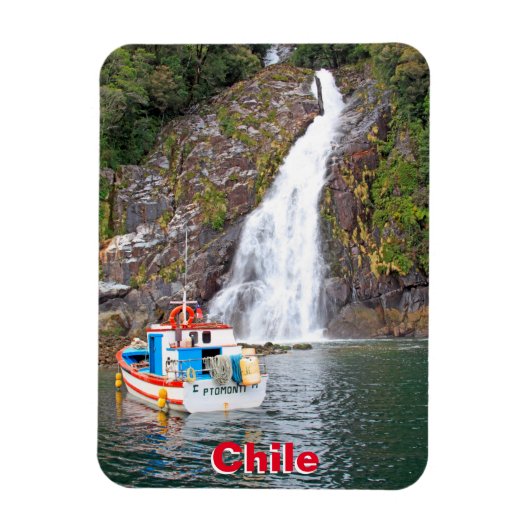 Boat & waterval, Chili Magneet (Verticaal)