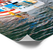 Boat & waterval, Chili Poster (Hoek)