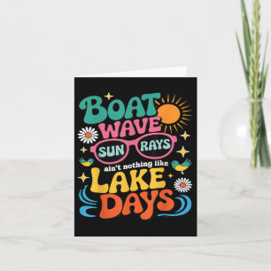 Boat Wave Sun Rays Verf Niets Zoals Lake Days Sum Kaart
