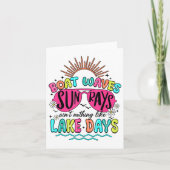 Boat Wave Sun Rays Verf Niets Zoals Lake Days Sum Kaart (Voorkant)