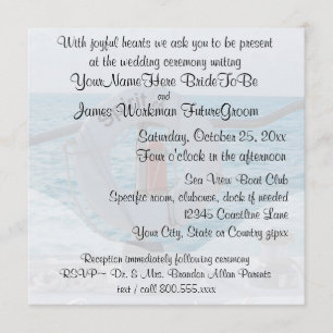 Boat Weddenschap met RSVP Kaart
