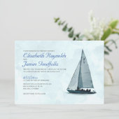 Boat Wedding Invitations Kaart (Staand voorkant)