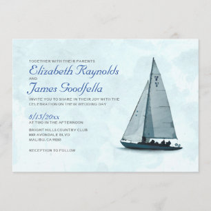 Boat Wedding Invitations Kaart