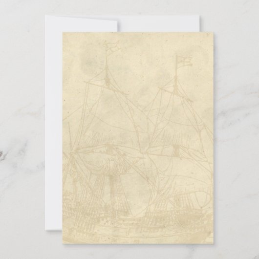 Boat Wedding Invitations Kaart (Achterkant)