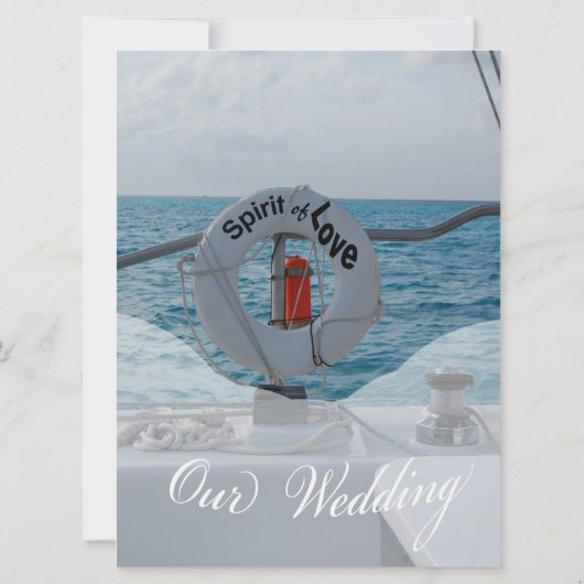 Boat Wedding Kaart (Achterkant)