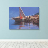 Boat Yard Kilifi 2012 Canvas Afdruk (Insitu (Houten vloer))