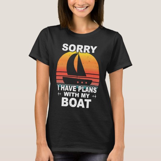 boater captain sailing ship sailor saying boating t-shirt (Voorkant)