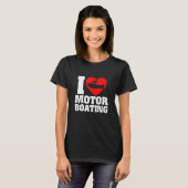 Boater I Love Motor Boat T-shirt (Voorkant volledig)