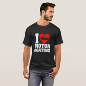 Boater I Love Motor Boat T-shirt (Voorkant volledig)