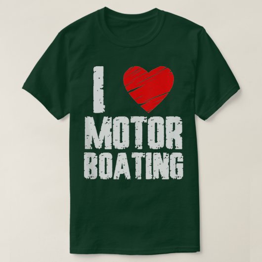 Boater Motor Boating Design I Love Motor Boting T-shirt (Design voorkant)