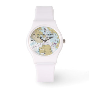 Boater's San Francisco Bay nautische kaart Horloge