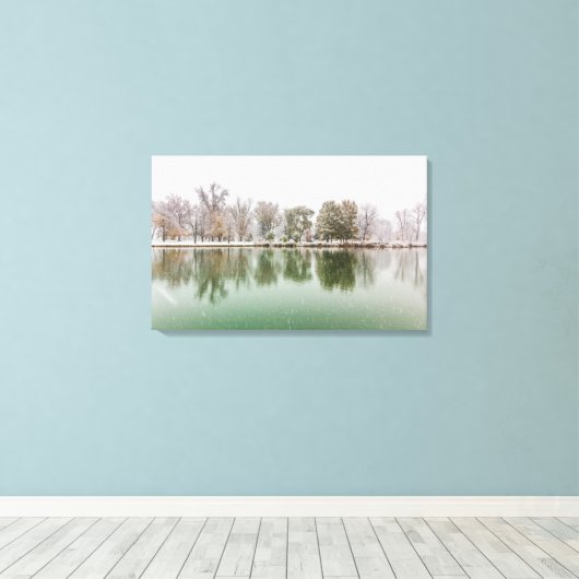 Boathouse, Bospark Canvas Afdruk (Insitu (Houten vloer))