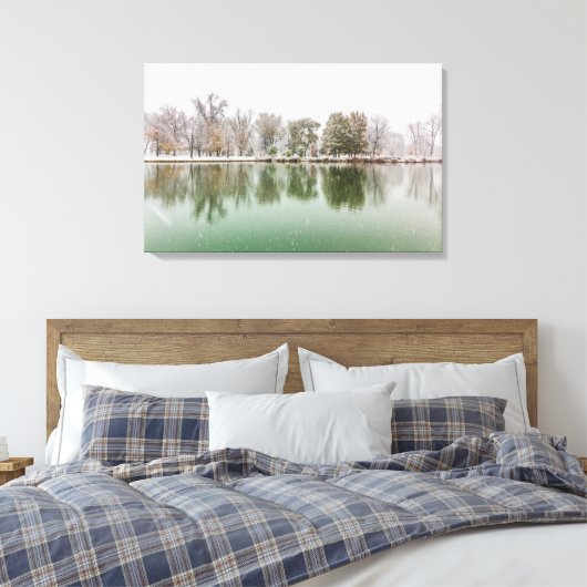 Boathouse, Bospark Canvas Afdruk (Insitu (Slaapkamer))