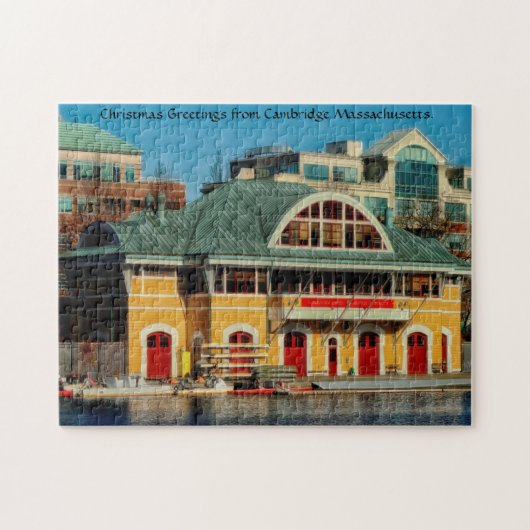 Boathouse Cambridge Massachusetts. Jigzaag Puzzle Legpuzzel (Horizontaal)