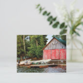 "Boathouse", Canada Buitenlandschapsfoto Briefkaart (Staand voorkant)
