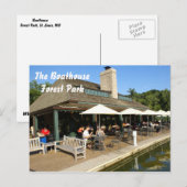 Boathouse in Forest Park Briefkaart (Voorkant / Achterkant)
