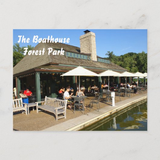Boathouse in Forest Park Briefkaart (Voorkant)