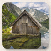 Boathouse in het Obersee-meer in Alpen in Duitslan Bier Onderzetter (Voorkant)