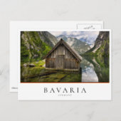Boathouse in het Obersee-meer in Alpen in Duitslan Briefkaart (Voorkant / Achterkant)