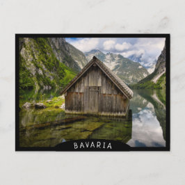 Boathouse in het Obersee-meer in Alpen in Duitslan Briefkaart