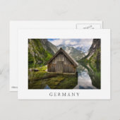 Boathouse in het Obersee-meer in Alpen in Duitslan Briefkaart (Voorkant / Achterkant)