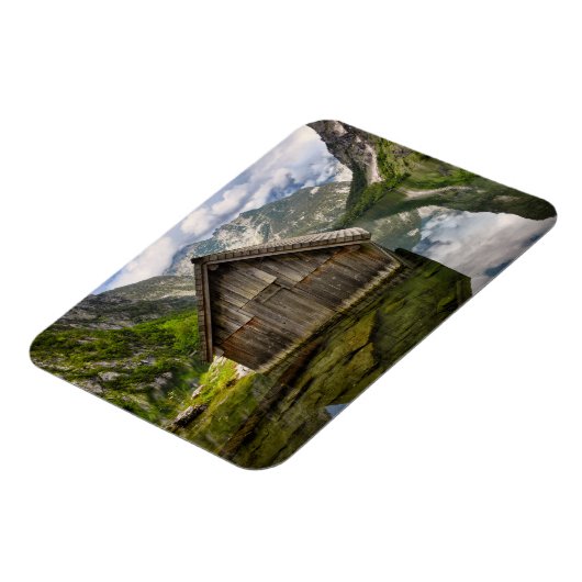Boathouse in het Obersee-meer in Alpen in Duitslan Magneet (Linkerzijde)