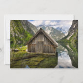 Boathouse in het Obersee-meer in Alpen in Duitslan Magnetische Uitnodiging (Voorkant)