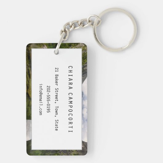 Boathouse in het Obersee-meer in Alpen in Duitslan Sleutelhanger (achterkant)