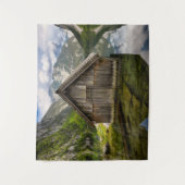 Boathouse in het Obersee-meer in Alpen in Duitslan Wandkleed (Voorkant)