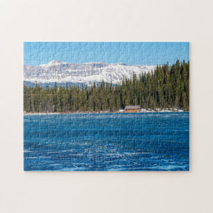 Boathouse naast het Louise-Banff, Canada Legpuzzel