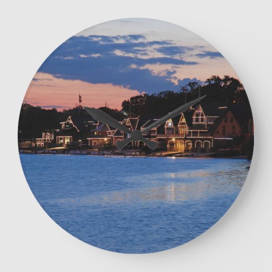 Boathouse Row-schemering Grote Klok (Voorkant)