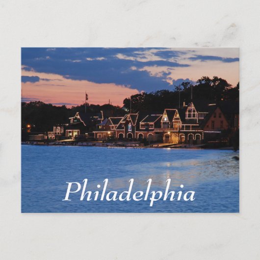 Boathouse Row schemk Briefkaart (Voorkant)