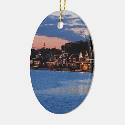Boathouse Row schemk Keramisch Ornament (Links)