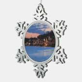 Boathouse Row schemk Tin Sneeuwvlok Ornament (Rechts)