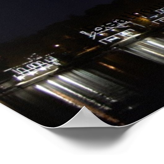 Boathouse Row van Night... Philadelphia, PA Poster (Hoek)