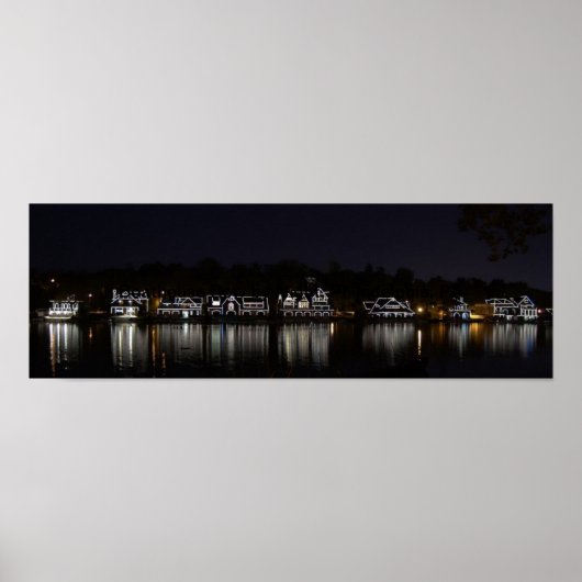 Boathouse Row van Night... Philadelphia, PA Poster (Voorkant)