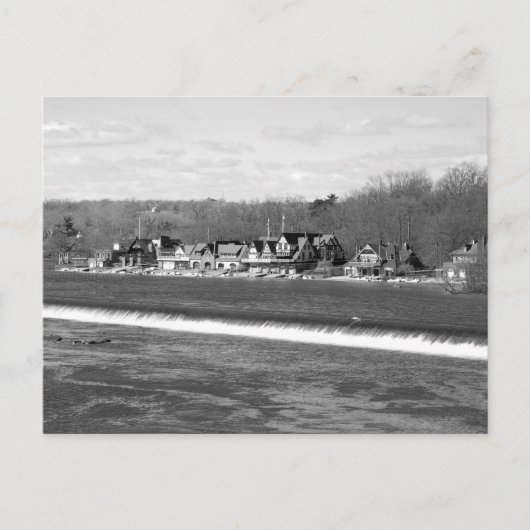 Boathouse Row winter b/w Briefkaart (Voorkant)
