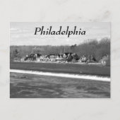 Boathouse Row winter b/w Briefkaart (Voorkant)