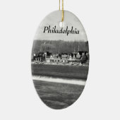 Boathouse Row winter b/w Keramisch Ornament (Rechts)