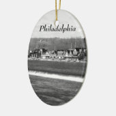 Boathouse Row winter b/w Keramisch Ornament (Links)