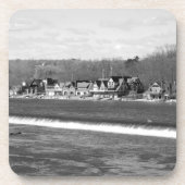 Boathouse Row winter b/w Onderzetter (Voorkant)