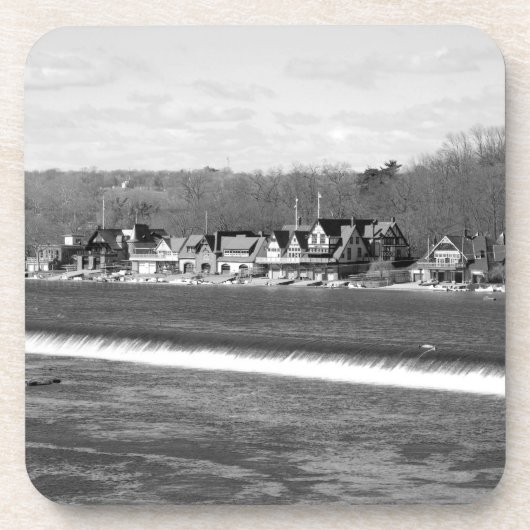 Boathouse Row winter b/w Onderzetter (Voorkant)
