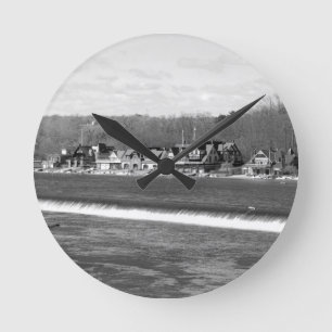 Boathouse Row winter b/w Ronde Klok