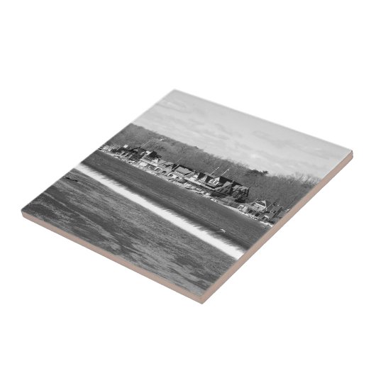 Boathouse Row winter b/w Tegeltje (Zijkant)