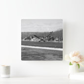 Boathouse Row winter b/w Vierkante Klok (Huis)
