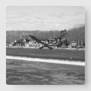 Boathouse Row winter b/w Vierkante Klok
