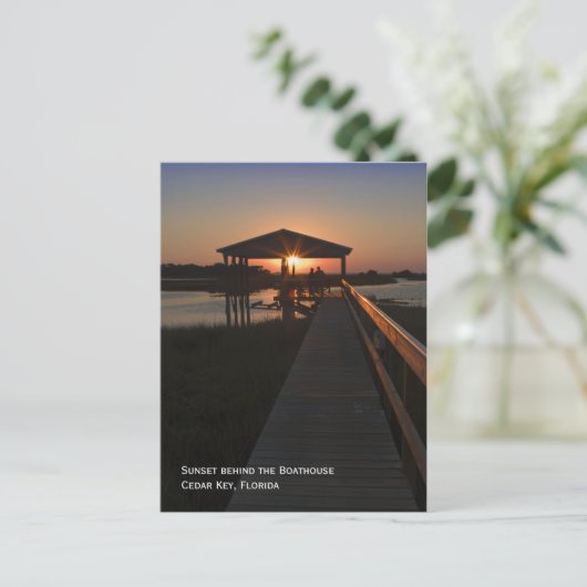 Boathouse Sunset Briefkaart (Staand voorkant)