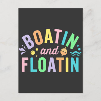 Boatin En Floatin Boot Shirt Schattig Trendy Zomer Briefkaart