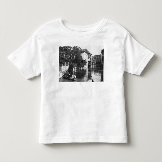 Boating aan de Gera in Erfurt Kinder Shirts (Voorkant)